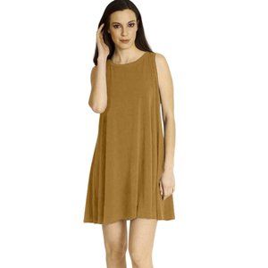 Code Vitesse - Cognac A-Line Short Mini Dress